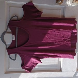 Glitz Marron  Open Shoulder Blouse size 2X